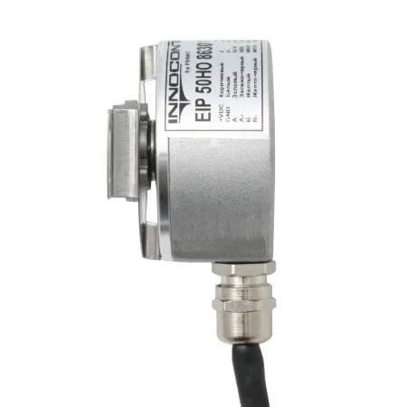 Инкрементальный программируемый энкодер D=50мм, полый вал 8мм, 3000 имп/об, 5…30VDC, выход TTL/HTL с инверсией, IP54
