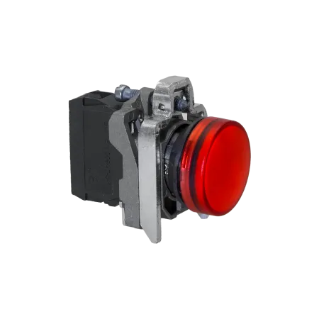 Лампа сигнальная красная, 220V AС/DC, IP65, металл