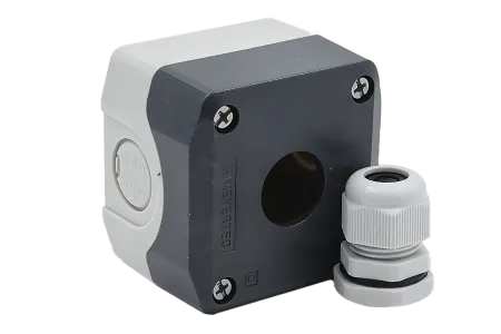 Корпус кнопочного поста, 1 место, серый, IP67