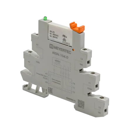 Модуль реле 1-конт, 60VDC, ток 6А и колодка