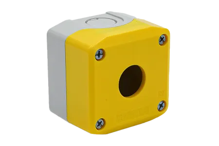 Корпус кнопочного поста, 1 место, желтый, IP67