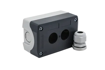 Корпус кнопочного поста, 2 места, серый, IP67