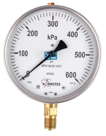 Вакуумметры, мановакуумметры, манометры общетехнические пылевлагозащищенные ВП4-Уф, МВП4-Уф, МП4-Уф УХЛ1