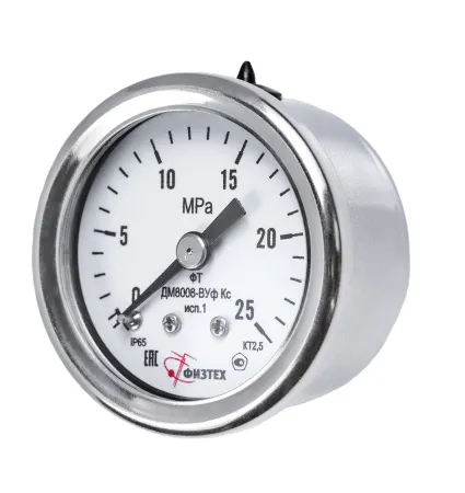 Манометры коррозионностойкие ДМ8008-ВУф Кс исп 1 ОШ d.40 Без заполнения (Диаметр: 40 мм)