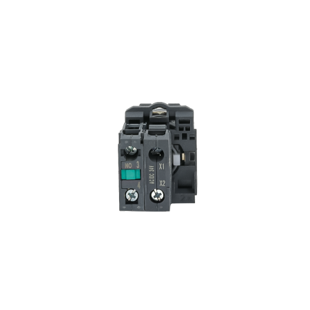 Переключатель  на 2 положения с фиксацией и подсветкой,  зеленый, 1NO, 24V AC/DC, IP65, пластик